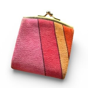 Vintage 1960s Emilio Pucci Firenze Velvet Kiss Lock Coin Purse Italy Mod rare
